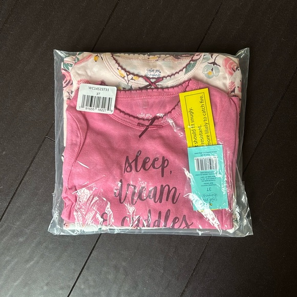 NWT Cutie Pie Dreamers 2pk 4 pieces total floral print girl pajamas set size 3T - Picture 2 of 3